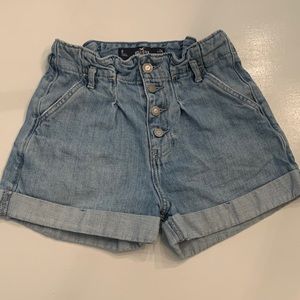 Paperbag denim shorts by Hollister. Size 0 W 24.